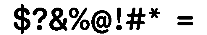 ABCDiatypeRoundedSemi Mono Bold Font OTHER CHARS