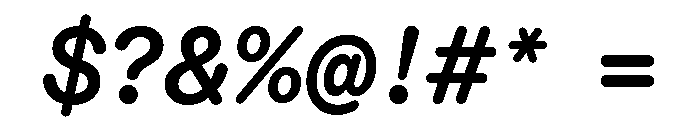 ABCDiatypeRoundedSemi Mono BoldItalic Font OTHER CHARS