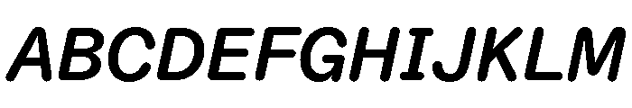 ABCDiatypeRoundedSemi Mono BoldItalic Font UPPERCASE