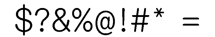 ABCDiatypeRoundedSemi Mono Light Font OTHER CHARS