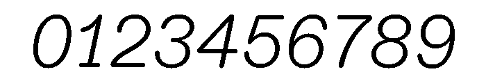 ABCDiatypeRoundedSemi Mono LightItalic Font OTHER CHARS