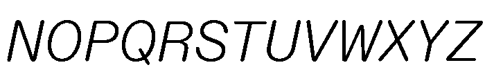ABCDiatypeRoundedSemi Mono LightItalic Font UPPERCASE