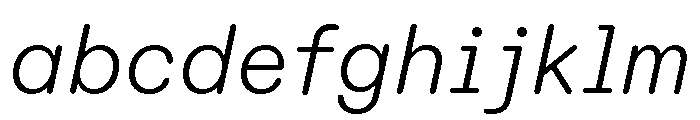 ABCDiatypeRoundedSemi Mono LightItalic FONT