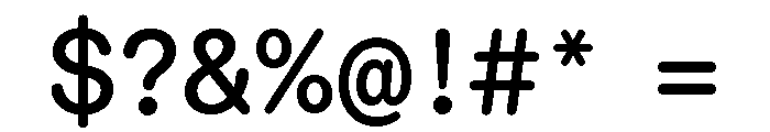 ABCDiatypeRoundedSemi Mono Medium Font OTHER CHARS