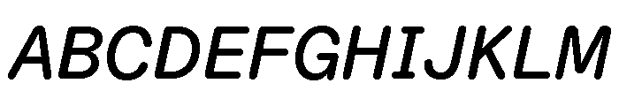 ABCDiatypeRoundedSemi Mono MediumItalic Font UPPERCASE