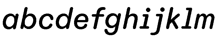 ABCDiatypeRoundedSemi Mono MediumItalic FONT