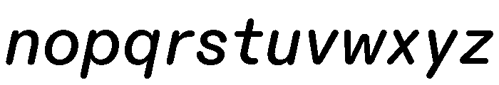 ABCDiatypeRoundedSemi Mono MediumItalic Font LOWERCASE