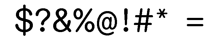 ABCDiatypeRoundedSemi Mono Regular Font OTHER CHARS