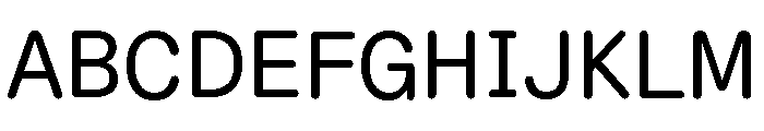 ABCDiatypeRoundedSemi Mono Regular Font UPPERCASE