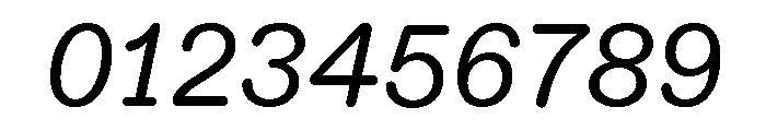 ABCDiatypeRoundedSemi Mono RegularItalic Font OTHER CHARS