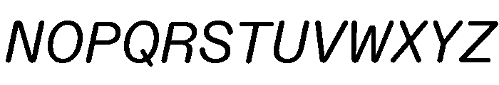 ABCDiatypeRoundedSemi Mono RegularItalic Font UPPERCASE