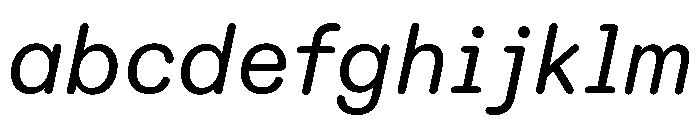 ABCDiatypeRoundedSemi Mono RegularItalic FONT