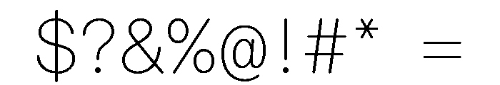 ABCDiatypeRoundedSemi Mono Thin Font OTHER CHARS