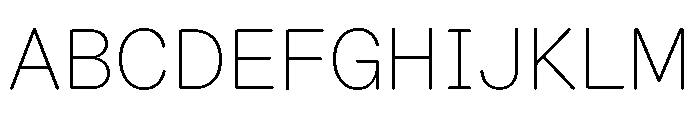 ABCDiatypeRoundedSemi Mono Thin Font UPPERCASE