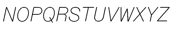 ABCDiatypeRoundedSemi Mono ThinItalic Font UPPERCASE