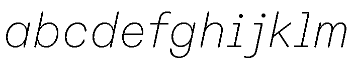 ABCDiatypeRoundedSemi Mono ThinItalic FONT