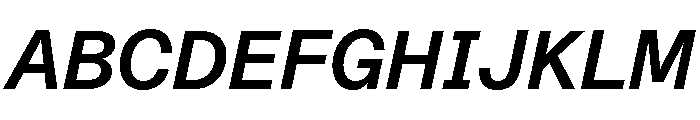 ABCDiatypeSemi Mono BoldItalic Font UPPERCASE