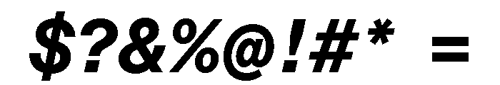 ABCDiatypeSemi Mono HeavyItalic Font OTHER CHARS