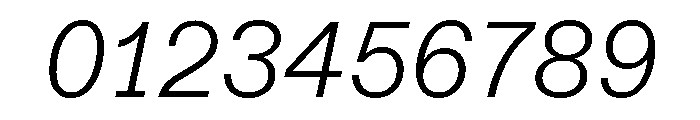 ABCDiatypeSemi Mono LightItalic Font OTHER CHARS