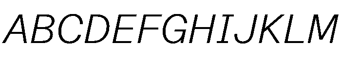 ABCDiatypeSemi Mono LightItalic Font UPPERCASE