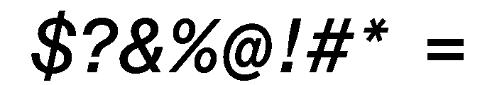 ABCDiatypeSemi Mono MediumItalic Font OTHER CHARS