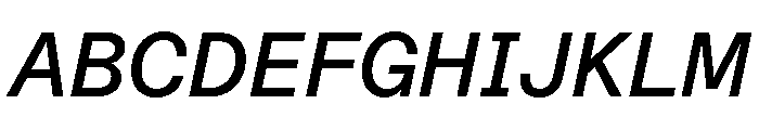 ABCDiatypeSemi Mono MediumItalic Font UPPERCASE