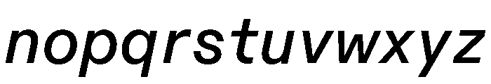 ABCDiatypeSemi Mono MediumItalic Font LOWERCASE