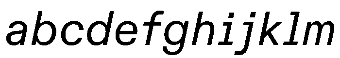 ABCDiatypeSemi Mono RegularItalic FONT
