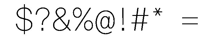 ABCDiatypeSemi Mono Thin Font OTHER CHARS