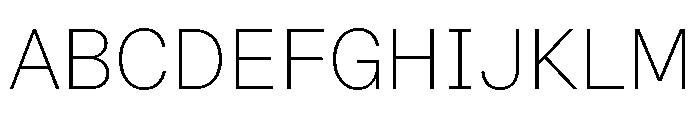 ABCDiatypeSemi Mono Thin Font UPPERCASE