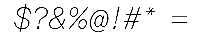 ABCDiatypeSemi Mono ThinItalic Font OTHER CHARS