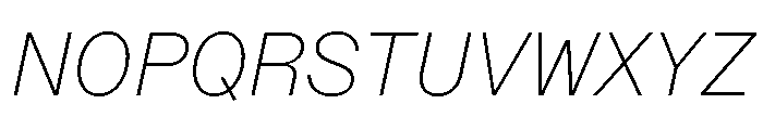ABCDiatypeSemi Mono ThinItalic Font UPPERCASE