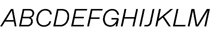 ABCFavorit LightItalic Font UPPERCASE
