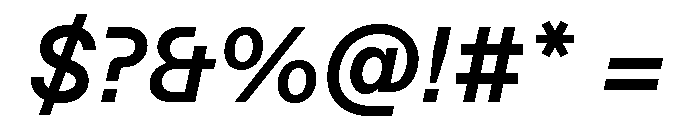 ABCFavorit MediumItalic Font OTHER CHARS