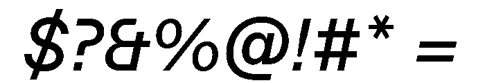 ABCFavorit RegularItalic Font OTHER CHARS