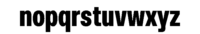 ABCFavoritCompressed Black Font LOWERCASE