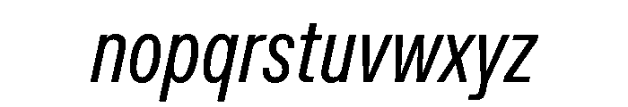 ABCFavoritCompressed BookItalic Font LOWERCASE