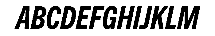 ABCFavoritCompressed ExtraboldItalic Font UPPERCASE