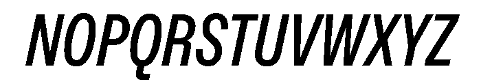 ABCFavoritCompressed MediumItalic Font UPPERCASE