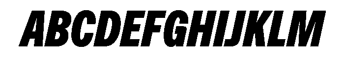 ABCFavoritCompressed UltraItalic Font UPPERCASE