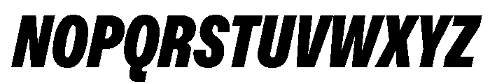 ABCFavoritCompressed UltraItalic Font UPPERCASE