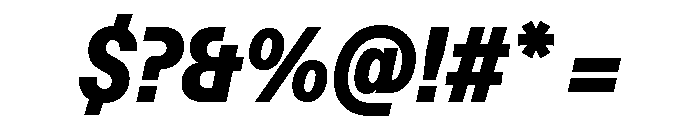 ABCFavoritCondensed BlackItalic Font OTHER CHARS