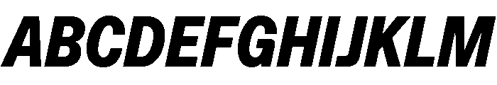 ABCFavoritCondensed BlackItalic Font UPPERCASE