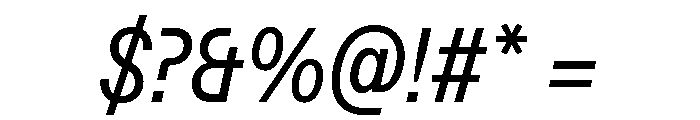 ABCFavoritCondensed BookItalic Font OTHER CHARS