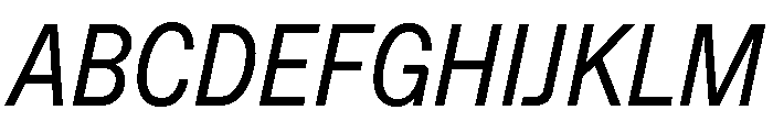 ABCFavoritCondensed BookItalic Font UPPERCASE