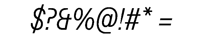 ABCFavoritCondensed LightItalic Font OTHER CHARS