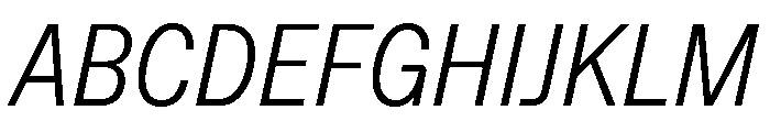 ABCFavoritCondensed LightItalic Font UPPERCASE