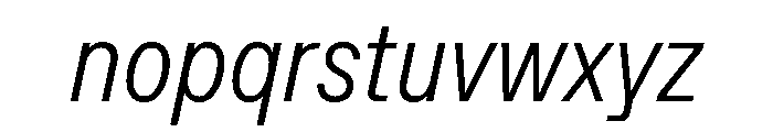 ABCFavoritCondensed LightItalic Font LOWERCASE