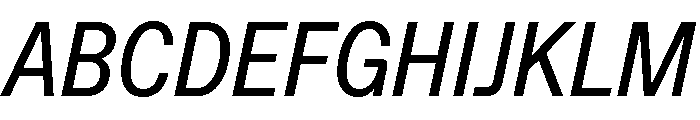 ABCFavoritCondensed RegularItalic Font UPPERCASE
