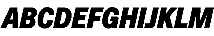 ABCFavoritCondensed UltraItalic Font UPPERCASE